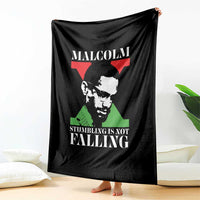 Malcolm X Throw Blanket Stumbling Is Not Falling Black History Leader TS12