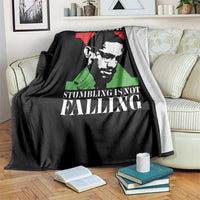 Malcolm X Throw Blanket Stumbling Is Not Falling Black History Leader TS12