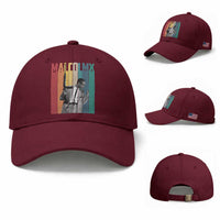 Malcolm X Baseball Cap Retro Portrait Black Empowerment Heritage Gift