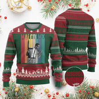 Malcolm X Ugly Christmas Sweater Retro Portrait Black Empowerment Heritage Gift - Wonder Print Shop