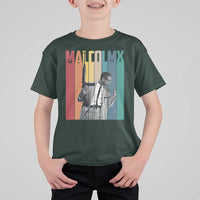 Malcolm X T Shirt For Kid Retro Portrait Black Empowerment Heritage Gift - Wonder Print Shop