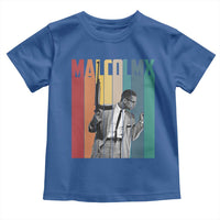 Malcolm X Toddler T Shirt Retro Portrait Black Empowerment Heritage Gift - Wonder Print Shop