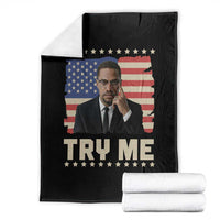 Malcolm X Try Me Throw Blanket African American Pride Gift - Wonder Print Shop