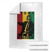 Fight Like Malcolm X Throw Blanket African American Pride Gift - Wonder Print Shop
