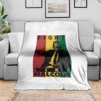 Fight Like Malcolm X Throw Blanket African American Pride Gift - Wonder Print Shop