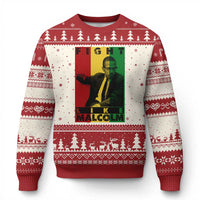 Fight Like Malcolm X Ugly Christmas Sweater African American Pride Gift - Wonder Print Shop
