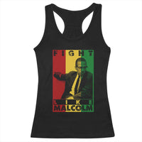 Fight Like Malcolm X Racerback Tank Top African American Pride Gift - Wonder Print Shop