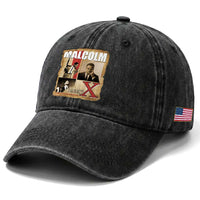 Malcolm X Quote Washed Cotton Baseball Cap Nobody Can Give You Freedom Take It