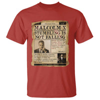 Malcolm X T Shirt Stumbling Is Not Falling Civil Rights Leader TS12