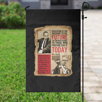 Education Is The Passport To The Future Malcolm X Wisdom Garden Flag - Wonder Print Shop