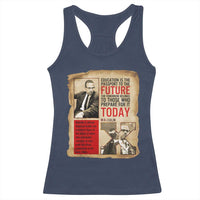 Education Is The Passport To The Future Malcolm X Wisdom Racerback Tank Top - Wonder Print Shop