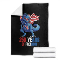 Funny Patriotic Dinosaur Throw Blanket 250 Years Of Freedom