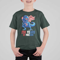 Funny Patriotic Dinosaur T Shirt For Kid 250 Years Of Freedom