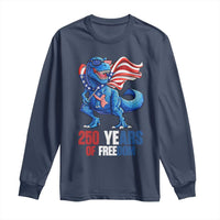 Funny Patriotic Dinosaur Long Sleeve Shirt 250 Years Of Freedom