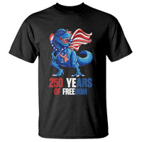 Funny Patriotic Dinosaur T Shirt 250 Years Of Freedom
