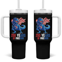 Funny Patriotic Dinosaur Tumbler With Handle 250 Years Of Freedom