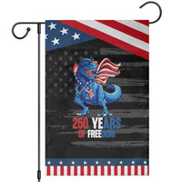 Funny Patriotic Dinosaur Garden Flag 250 Years Of Freedom