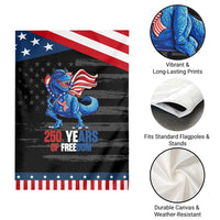 Funny Patriotic Dinosaur Garden Flag 250 Years Of Freedom