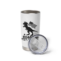 Funny Patriotic Dinosaur Tumbler Cup Roaring Into The 250th Anniversary
