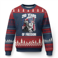 George Washington Founding Father Ugly Christmas Sweater 250 Years Of Freedom