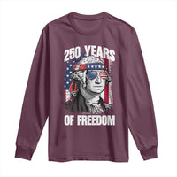 George Washington Founding Father Long Sleeve Shirt 250 Years Of Freedom