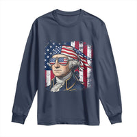 George Washington Patriotic Long Sleeve Shirt USA 250th Anniversary