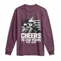 Funny George Washington Cheers To 250 Years Long Sleeve Shirt