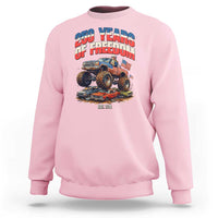 Funny George Washington Monster Truck Sweatshirt America 250th Anniversary
