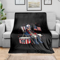 Proud American George Washington Patriotic Throw Blanket
