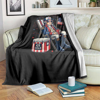 Proud American George Washington Patriotic Throw Blanket