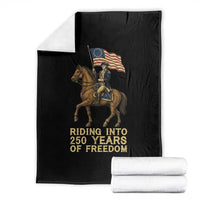 George Washington Throw Blanket Riding Into 250 Years Of Freedom
