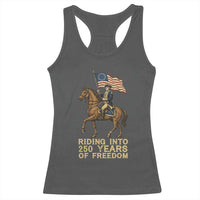 George Washington Racerback Tank Top Riding Into 250 Years Of Freedom