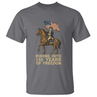 George Washington T Shirt Riding Into 250 Years Of Freedom