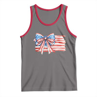 Patriotic American Flag Bow Tank Top Gift For Women