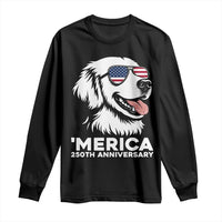 Merica Golden Retriever Lover Long Sleeve Shirt 250th Anniversary Gift