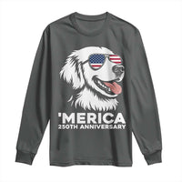 Merica Golden Retriever Lover Long Sleeve Shirt 250th Anniversary Gift