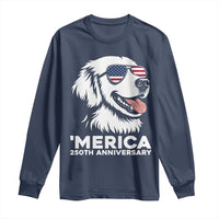 Merica Golden Retriever Lover Long Sleeve Shirt 250th Anniversary Gift
