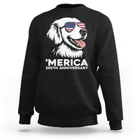Merica Golden Retriever Lover Sweatshirt 250th Anniversary Gift