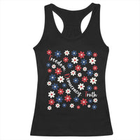 Freedom Democracy Truth Racerback Tank Top Patriotic Floral