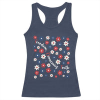 Freedom Democracy Truth Racerback Tank Top Patriotic Floral