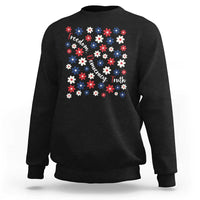 Freedom Democracy Truth Sweatshirt Patriotic Floral