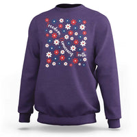 Freedom Democracy Truth Sweatshirt Patriotic Floral