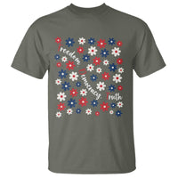 Freedom Democracy Truth T Shirt Patriotic Floral
