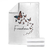 Butterfly Of Freedom American Pride Throw Blanket