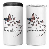 Butterfly Of Freedom American Pride 4 in 1 Can Cooler Tumbler