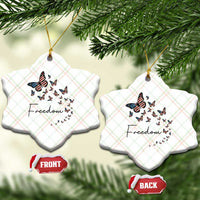 Butterfly Of Freedom American Pride Ceramic Ornament