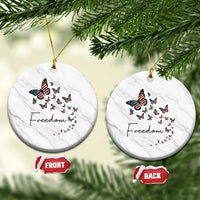 Butterfly Of Freedom American Pride Ceramic Ornament
