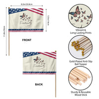 Butterfly Of Freedom American Pride Patriotic Handheld Flag