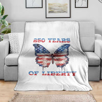 Patriotic Butterfly Throw Blanket 250 Years Of Liberty