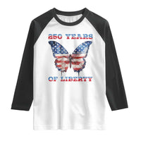 Patriotic Butterfly Raglan Shirt 250 Years Of Liberty